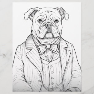10 Victorian Bulldog Colouring Pages