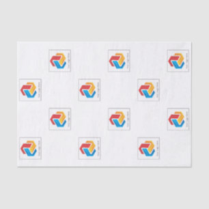 10" x 15" Scattered Logo - Vertical Tissue Paper