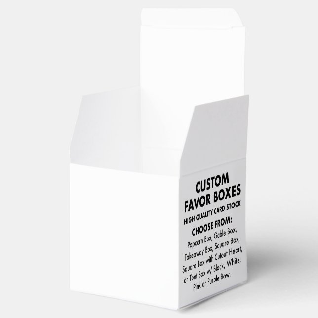 10 x Custom Personalized 2" Square Favour Boxes (Opened)