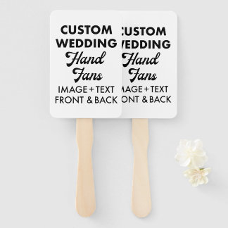 10 x Custom Personalized Wedding Fans Guest Favour