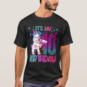 10 Y/O Unicorn Dabbing 10Th Birthday Outfit Girl U T-Shirt