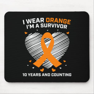 10 Year Cancer Free Leukaemia Survivor Gifts Orang Mouse Pad