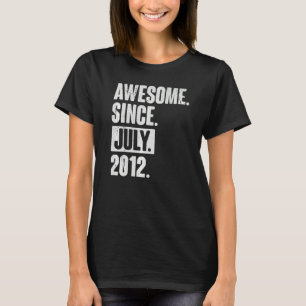 10 Year Old 10th Birthday Awesome Since July 201 T-Shirt