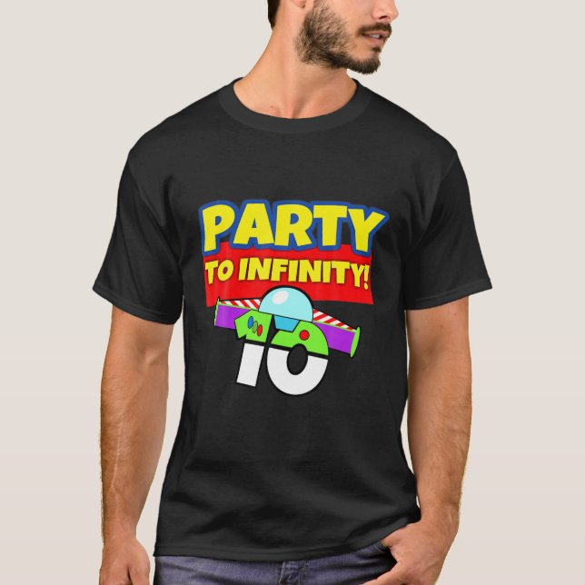 10 Year Old 10Th Toy Party To Birthday Infinity Bo T-Shirt (Front)