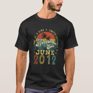 10 Year Old Awesome Since June 2012  50th Birthday T-Shirt