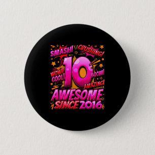 10 Year Old For Boys 10th Birthday Boy 10 Year Old 2 Inch Round Button