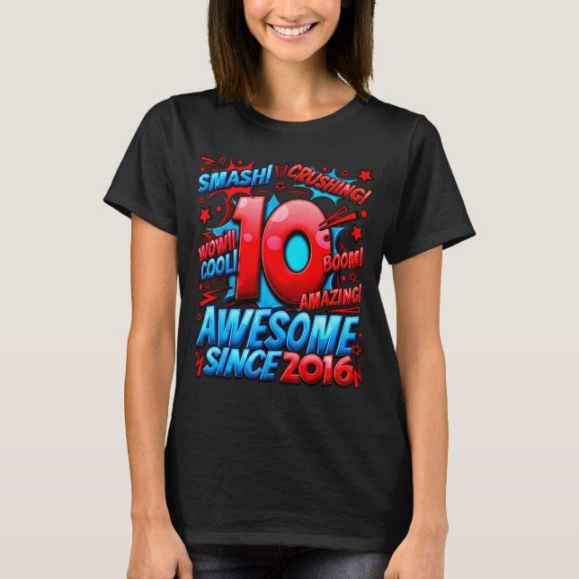 10 Year Old For Boys 10th Birthday Boy 10 Year Old T-Shirt (Front)