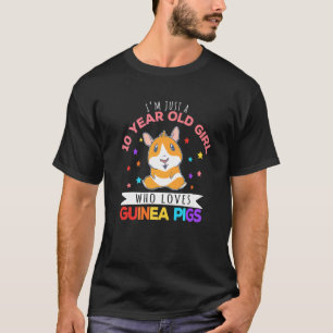 10 Year Old Girl Who Loves Guinea Pigs  Wheek T-Shirt