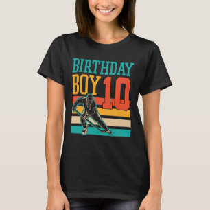 10 Year Old Ice Hockey Themed 10th Birthday Party T-Shirt
