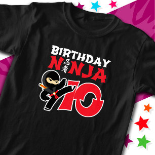 10 Year Old Karate Ninja Party Kids 10th Birthday T-Shirt