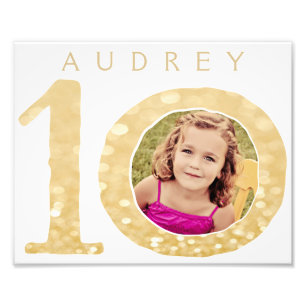 10 Year old Personalized Boy Girl Photo Keepsake