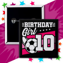 10 Year Old Soccer Football 10th Birthday Girl