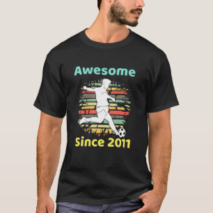 10 Year Old Soccer Player Awesome Since 2011 10Th T-Shirt