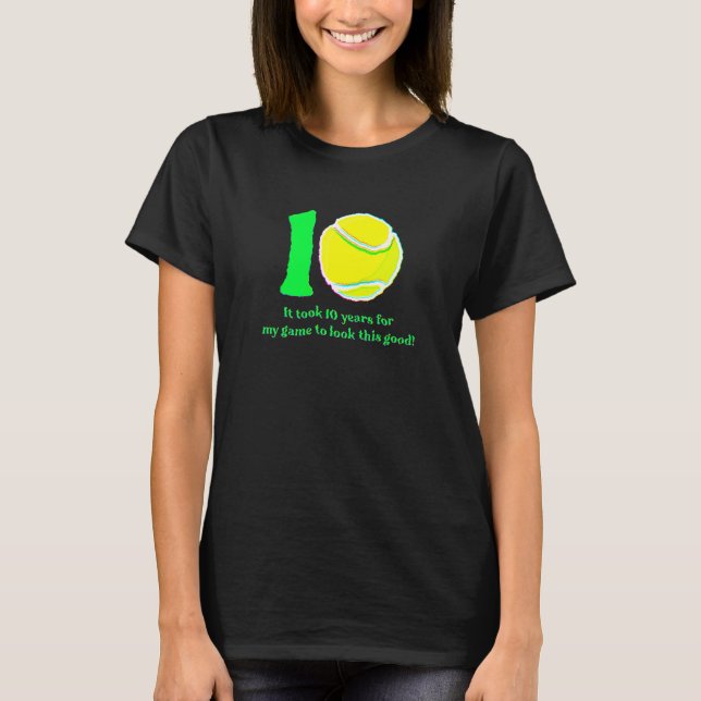 10 Year Old Tennis Player 2012 10th Birthday T-Shirt (Front)