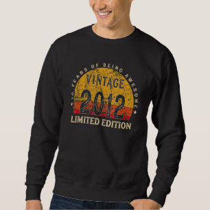 10 Year Old Vintage 2012 10th Birthday 1 Sweatshirt