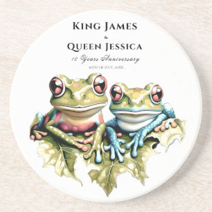 10 Year Wedding Anniversary Garden Casual Party Coaster