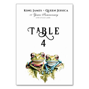 10 Year Wedding Anniversary Garden Casual Party Table Number