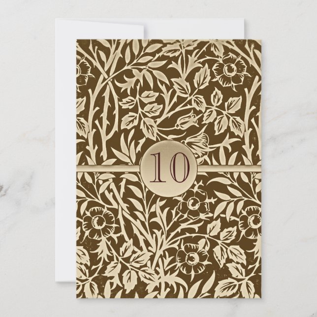 10 years anniversary invitation vintage design (Front)