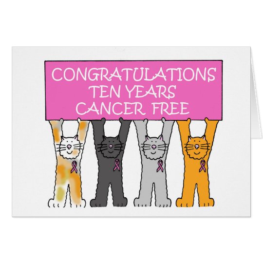 10 years cancer free. card