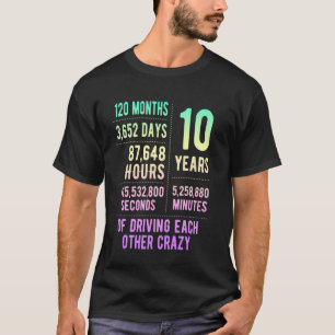 10 Years Married Funny 10th Wedding Anniversary T-Shirt