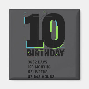 10 Years Of Being Awesome 10th Birthday Girl Boy D Magnet