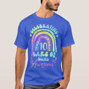 10 Years Of Being Awesome 10th Birthday Girl Tie D T-Shirt