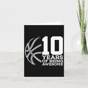 10 Years Of Being Awesome Bysketbyll 10th Birthday Card