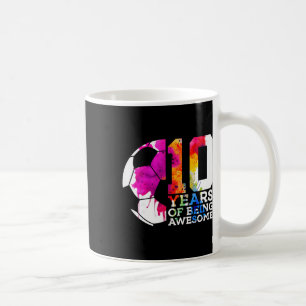 10 Years Of Being Awesome Soccer 10th Birthday Coffee Mug