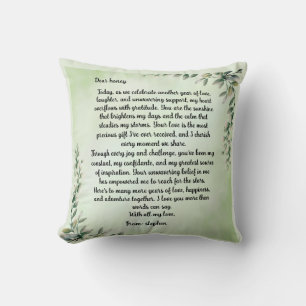 10 Years of Love: A Heartfelt Anniversary message  Throw Pillow