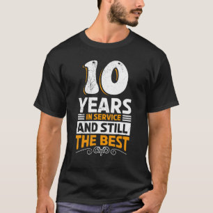 10 Years Of Service Work Anniversary T-Shirt