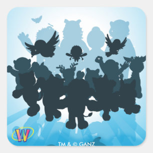 10 Years of Webkinz Silhouette Square Sticker
