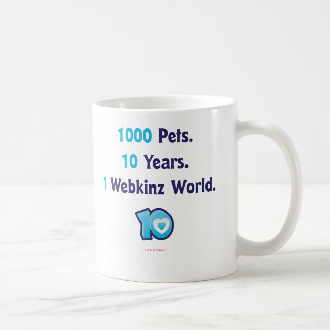 10 Years of Webkinz Stats Coffee Mug (Right)