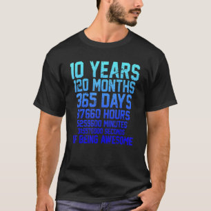 10 Years Old 10th Birthday 120 Months 1 T-Shirt