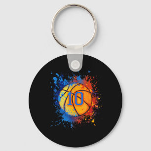 10 Years Old 10th Birthday Basball Gift For Boys Keychain