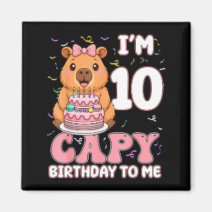 10 Years Old Capy Birthday To Me 10th Birthday Cap Magnet