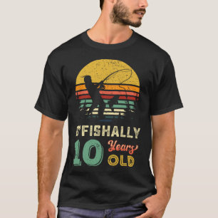 10 Years Old Fishing Gift 10 Yo Ten Year Old 10th T-Shirt