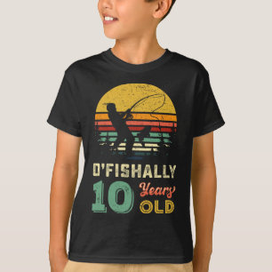 10 Years Old Fishing Gift 10 Yo Ten Year Old 10th T-Shirt