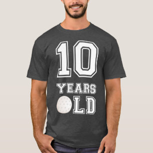 10 Years Old Golf Birthday Boy 10th Birthday T-Shirt