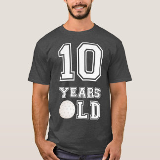 10 Years Old Golf Birthday Boy 10th Birthday T-Shirt