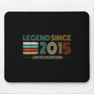 10 Years Old Legend Since 2015 10th Birthday Mouse Pad