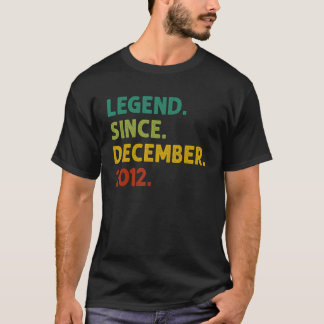 10 Years Old Legend Since December 2012 10th Birt T-Shirt