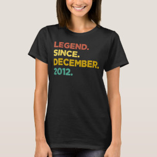 10 Years Old Legend Since December 2012 10th Birt T-Shirt