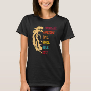 10 Years Old  Legend Since July 2012 10th Birthday T-Shirt