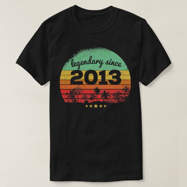 10 Years Old Legendary Since 2013 10th Birthday1 T-Shirt (Design Front)