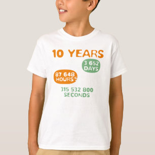 10 Years Old Math Lover Geek Tee