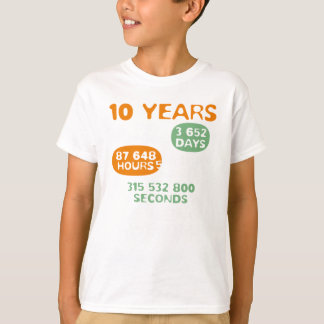 10 Years Old Math Lover Geek Tee