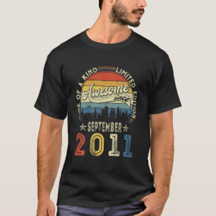 10 Years Old Retro September 2011 Vintage 10Th Bir T-Shirt