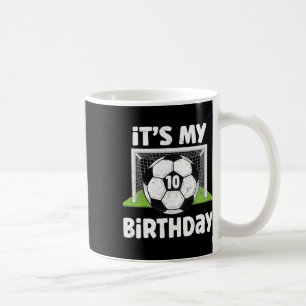 10 Years Old Soccer 10th Birthday Player Kids B-da Coffee Mug