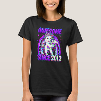 10 Years Old Unicorn Flossing 10th Birthday Girl U T-Shirt