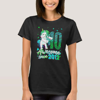 10 Years Old Unicorn Flossing 10th Birthday Unico T-Shirt